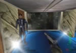 The guy enjoys hiding behind doors
