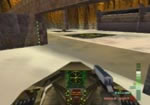 Go through the main door if you want to bring the Hover Bike along