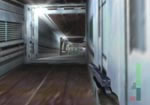 There's a bunch of guards patrolling around this warehouse-like area.