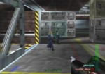 More guards hide around the corner of the cargo lift.