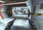 Two guards hide out in the computer record's room.