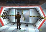 Keep going down the corridor and head right at the end.