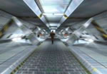 Quickly travel down this corridor and knock out both guards.
