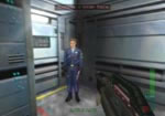 You'll find him in this corner of a room full of mainframes.