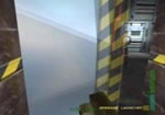 Run ahead back to the hangar antechamber room and fire a grenade at the four guards inside.