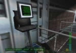 Rush up the ramp and over to this console to open a hangar door.