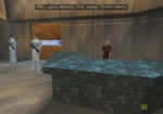 The desk secretary falls for the disguise, so do the guards.