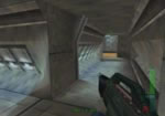 Go down this corridor to reach the large cargo lift.