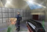 Strafe across and shoot this trooper before he shoots his hostage.