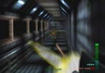 Take aim down this long corridor at this Skedar.
