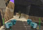 Cross the ravine and watch out for this Skedar beyond the next corridor.
